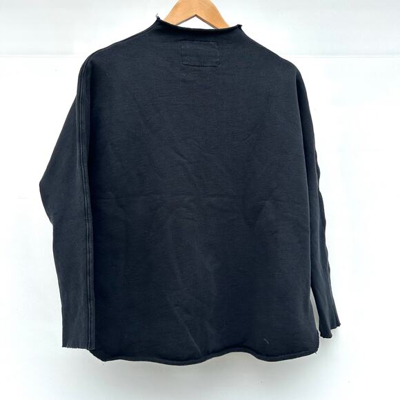 Frank & Eileen Effie Funnel Neck Sweater Black Triple Fleece XS Sweatshirt - Picture 4 of 9